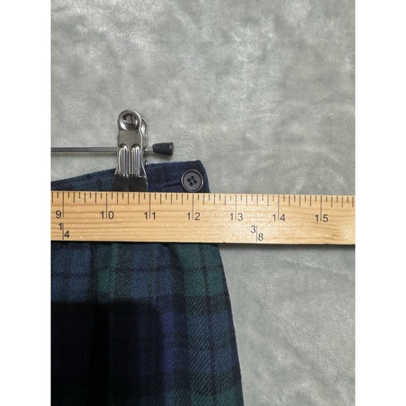 Vintage Pendleton Blackwatch Tartan Skirt Women's Petite 6 Wool‎ Blue Plaid Long - Picture 5 of 7